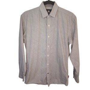 English Laundry Men's Gray Button Patterned Shirt Size S